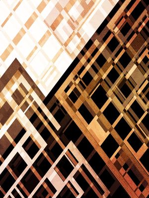 GET ON MY GOOD SIDE 1 LARANJA RETRATO - GEOMETRICO ELEGANTE ART DECO ABSTRATO