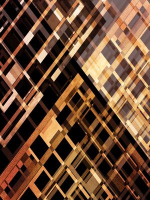 GET ON MY GOOD SIDE 2 LARANJA RETRATO - GEOMETRICO ELEGANTE ART DECO ABSTRATO