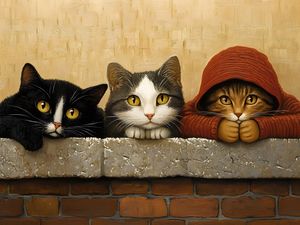 GATINHOS NO MURO