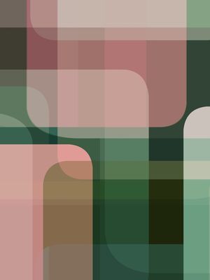 SHAPES ON SHAPES ROSA VERDE 1 - ABSTRATO GEOMETRICO FORMAS