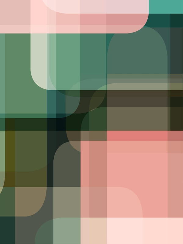 SHAPES ON SHAPES ROSA VERDE 2 - ABSTRATO GEOMETRICO FORMAS