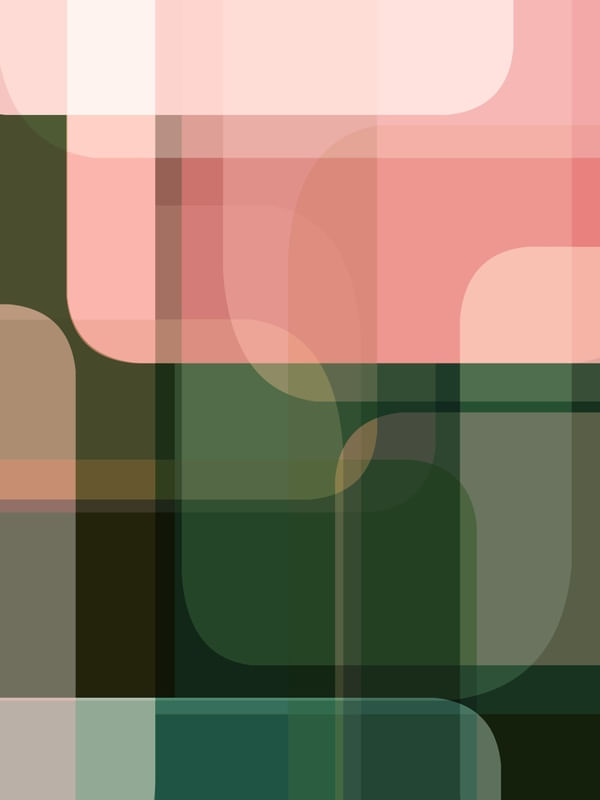 SHAPES ON SHAPES ROSA VERDE 3 - ABSTRATO GEOMETRICO FORMAS