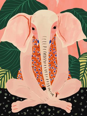 YOGA MEDITATING ELEPHANT