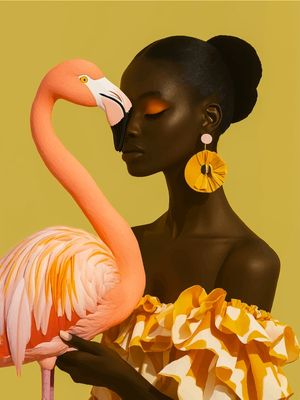MULHER COM CISNE BY AI 01