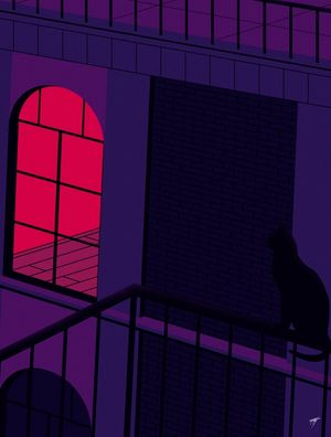 THE CAT IN THE WINDOW