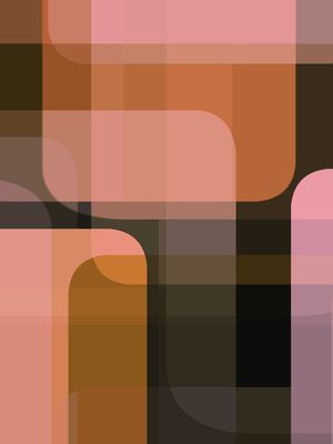SHAPES ON SHAPES WARM RETRO 1 - ABSTRATO GEOMETRICO FORMAS