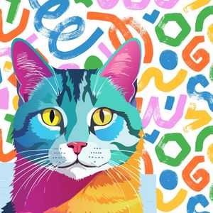 CAT POP ART IX