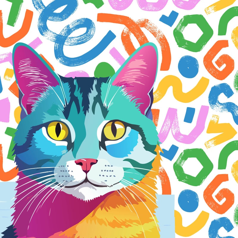 CAT POP ART IX