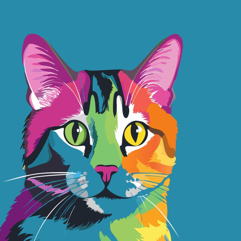 CAT POP ART XIII