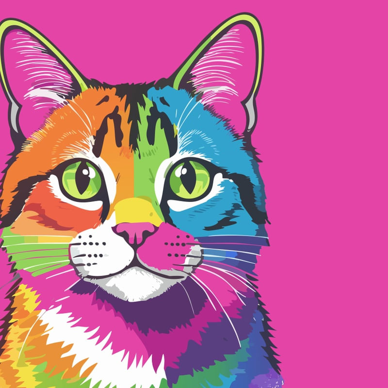 CAT POP ART XV