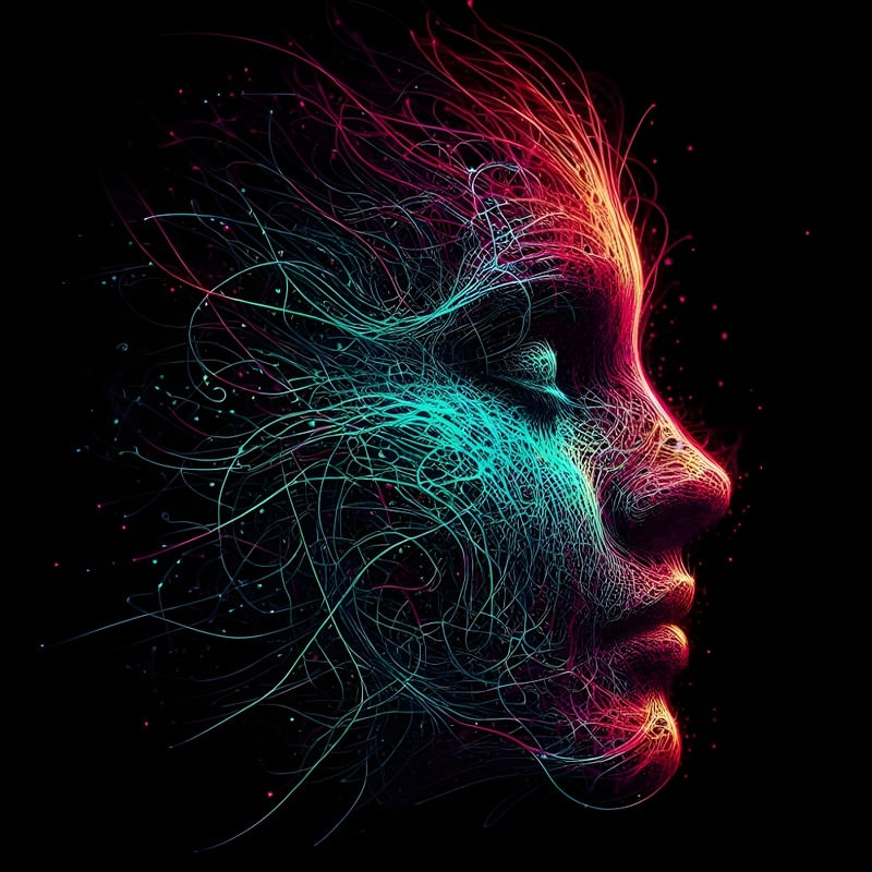A FACE NEON B BY AI