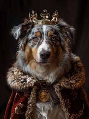 KING AUSTRALIAN SHEPHERD BY AI