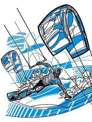 KITE SURFING HAND WATER