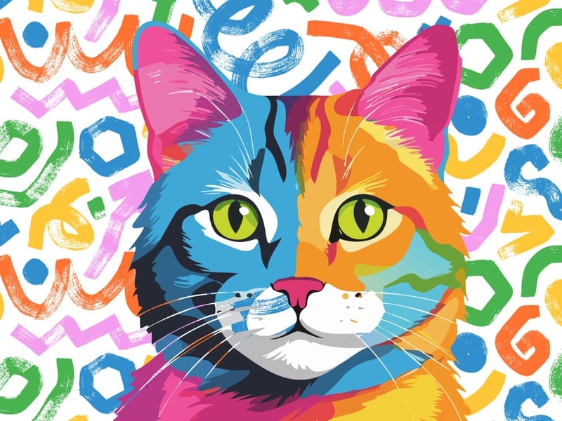 CAT POP ART 11