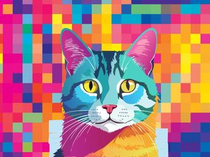 CAT POP ART 25