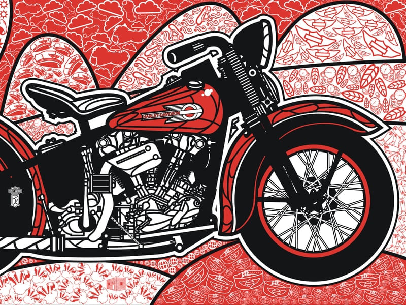 HARLEY 1936 RED