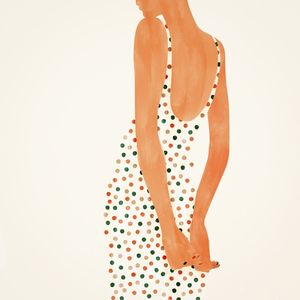 GIRL WITH POLKA DOT DRESS