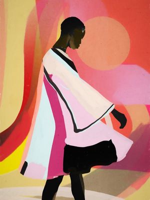 ABSTRACT ART SUNSET GIRL 3