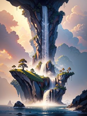 PARAÍSO DAS CASCATAS FLUTUANTES BY AI
