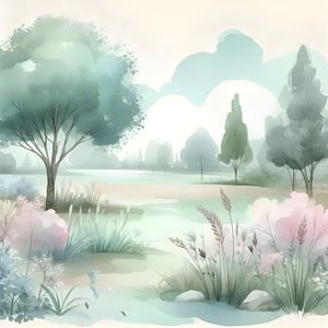 AQUARELA SERENA NATUREZA D BY AI