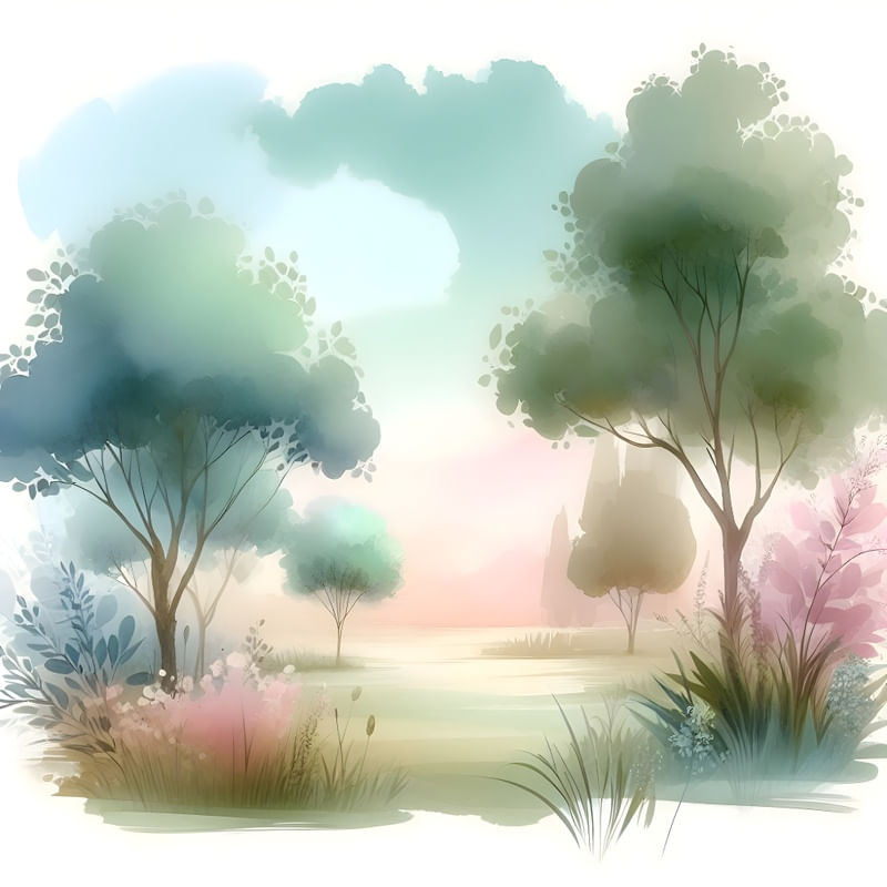 AQUARELA SERENA NATUREZA F BY AI