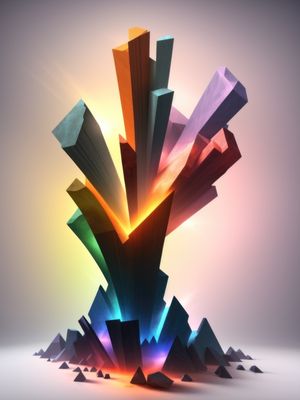 ERUPÇÃO DE LUZ E GEOMETRIA BY AI
