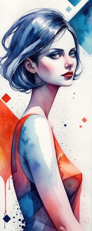 MULHER AQUARELA - 1 - BY AI