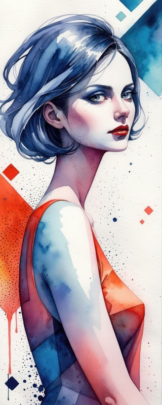 MULHER AQUARELA - 1 - BY AI