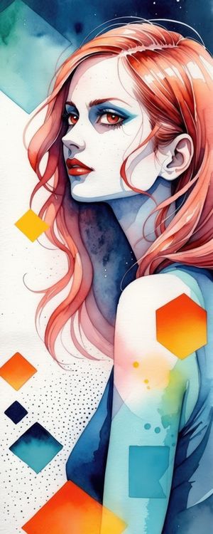 MULHER AQUARELA - 2 - BY AI