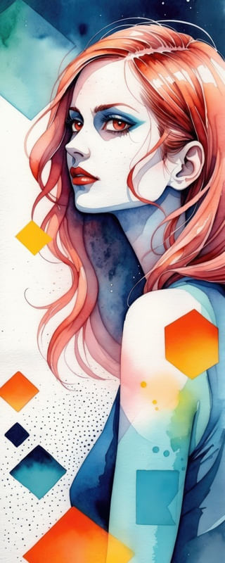 MULHER AQUARELA - 2 - BY AI