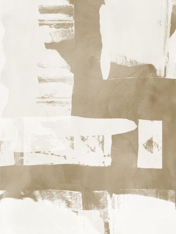 BEIGE VERT - ABSTRATO BRANCO E BEGE I - DÍPTICO