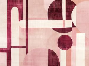 ARQUITETURA ABSTRATA EM TONS BORDÔ BY AI
