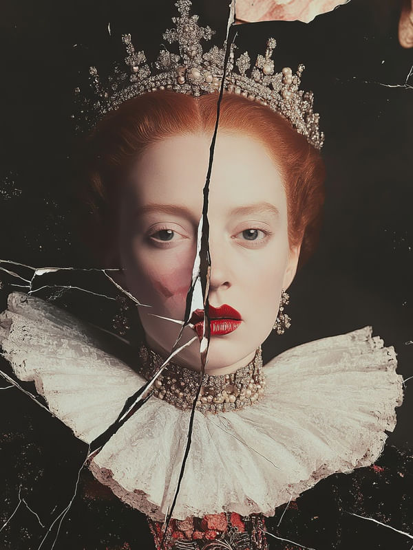 O RETRATO RASGADO DA RAINHA BY AI