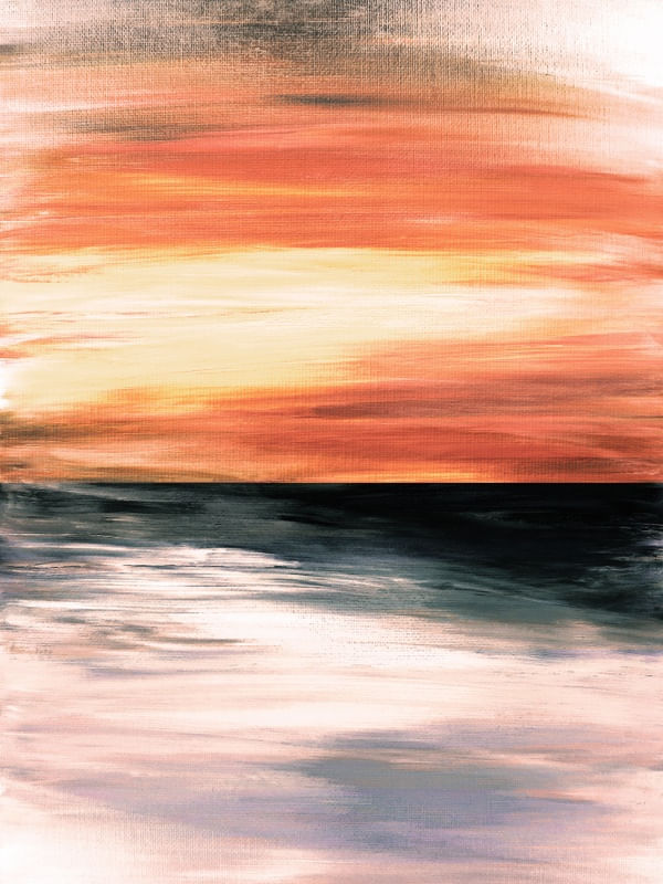 THE LAST SUNSET 1 RETRATO - ATMOSFERICO POR DO SOL PINTURA