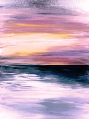 THE LAST SUNSET 5 RETRATO - ATMOSFERICO POR DO SOL PINTURA