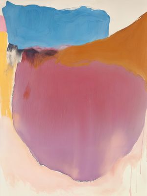 GOODBYE HELEN - ABSTRATO EM ROSA AZUL E LARANJA BY AI