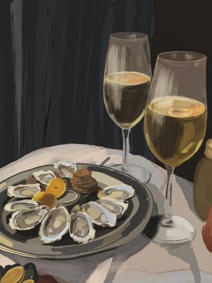 MUSSELS AND WHITE WINE