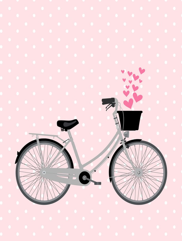BICICLETA CORAÇÕES MENINA