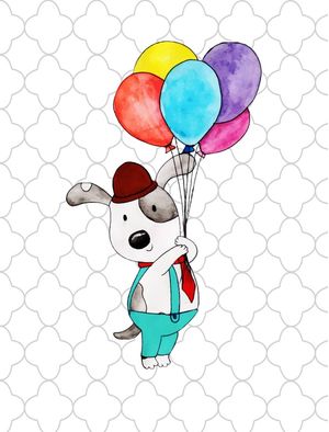 CACHORRO COM BALÕES