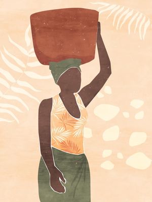 MULHER BOHO AQUARELA
