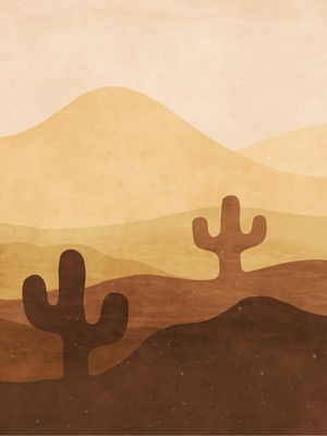 LANDSCAPE E CACTUS AQUARELA 4