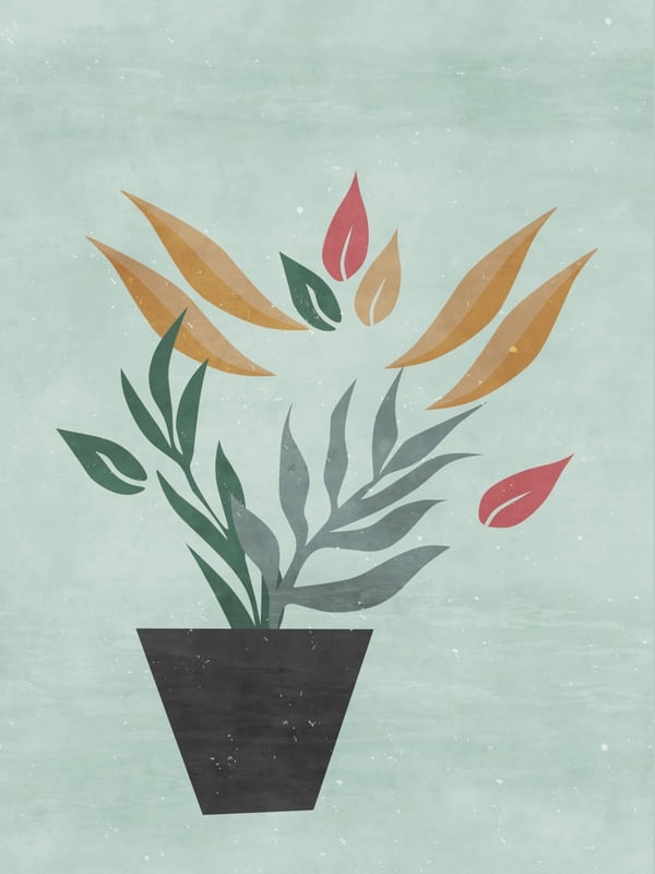 VASO FLOR AQUARELA