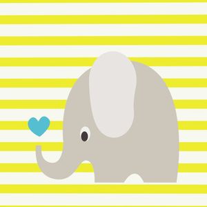 ELEFANTE LISTRAS AMARELO BABY