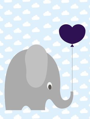 ELEFANTINHO NUVENS BALÃO