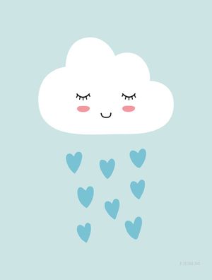 NUVEM CHUVA CORAÇÕES