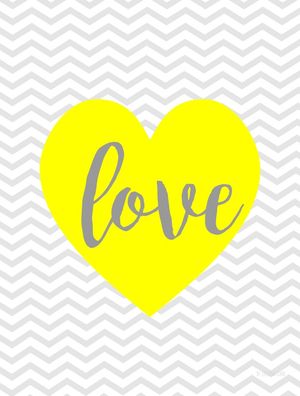 CORAÇÃO LOVE AMARELO