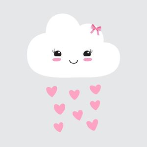NUVEM GOTAS CORAÇÕES
