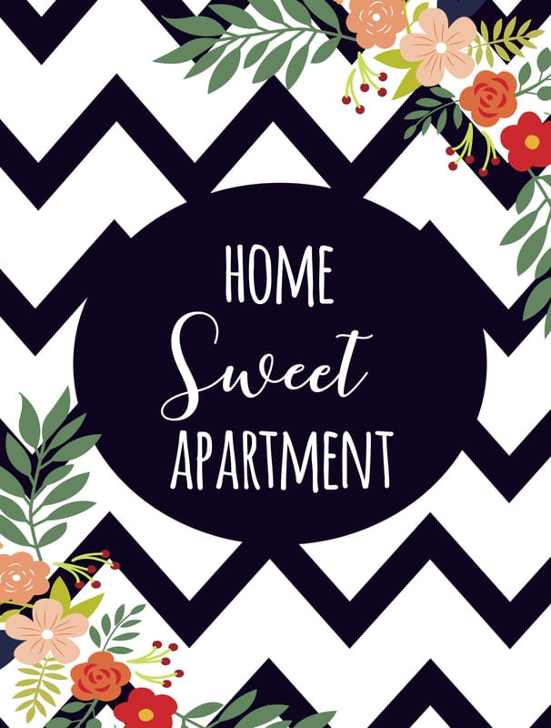 HOME SWEET APARTMENT FLORAL