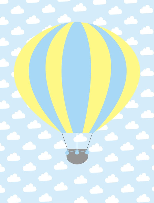 BALÃO AZUL C AMARELO
