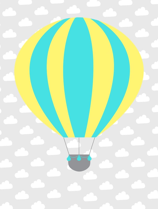 BALÃO AMARELO C TURQUESA